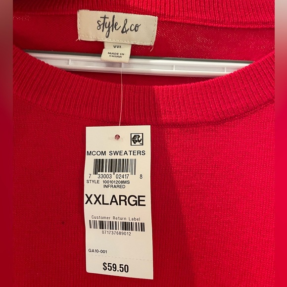 Ruffle sweater red - Picture 4 of 4